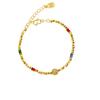 Collar de oro y arena de Vietnam con incrustaciones retro, pulsera de bolas de diamantes completa, diseño de nicho femenino, sensación de larga duración, no se desvanece, joyería al por mayor
