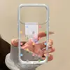 Adequado para capa de celular vivo S60, estilo coreano simples para mulheres, S30 Pro Mini, cobertura total da borda, S50 transparente nova cor bolinhas