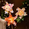 Linterna Luminosa de Conejo Portátil para el Festival de Medio Otoño Material DIY Hecho a Mano para Niños Molinillo de Viento Giratorio Linterna Pequeña de Dibujos Animados Linterna