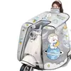 Cubierta de Parabrisas para Vehículo Eléctrico Otoño/Invierno Universal Impermeable Motocicleta Batería Moto Eléctrica Protección contra el Frío Calidez Cubierta a Prueba de Viento Ampliada Más Terciopelo