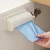 Organizador de Almacenamiento de Bolsas de Basura de Cocina, Creativo Montado en Pared, Sin Taladro, Caja de Almacenamiento de Bolsas de Plástico Extraíble