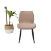 Funda de Cojín para Silla de Comedor Curva Escandinava Respaldo Semicircular Integrado Universal para Hogar Restaurante Elástica