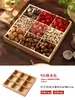 Nuevo Estilo 2025 Set de Té y Bocadillos con Plato de Frutas Secas de Cuadrícula de Nueve Compartimentos y Accesorios