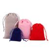 Pantalones de Pana con Bolsillo de Solapa y Cordón Joyería Bolsa para Empaquetar Joyería Teléfono Móvil Batería Externa Bolsita de Pana con Cordón Logo Impreso Personalizado
