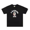 Camisetas de Marca de Moda Transfronteriza para Parejas para Hombres y Mujeres, Camiseta de Manga Corta con Cuello Redondo y Letras Digitales para Hombre, Cabeza de Mono Bape, Camiseta de Manga Corta para Mujer de Comercio Exterior