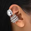 Aretes de Clip Europeos y Americanos Transfronterizos para Mujer, Geométricos Irregulares de Lujo Ligero de Nicho Versátiles de Aleación de Gama Alta para Mujer