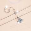 Collar Universo INS Planeta de Ensueño para mujer, diseño de nicho de lujo ligero, temperamento, circonita, estrella, plata de ley 999 chapada, colgante