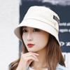 Solid Color Basin Hat Feminino Primavera e Outono Estilo coreano All-match Bucket Hat Fisherman's Hat Masculino All-match ins Moda Protetor Solar Chapéu de sol