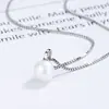 Collar de Perlas de Plata de Ley 925 para Mujer 2022 Nueva Moda Estilo Simple Cadena para Clavícula Lujo Ligero Collar de Alta Gama Joyería
