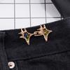 Hebilla de Cintura Estrella Cruzada Par Hebilla Removible Sin Clavos Sin Costuras Botón de Cintura para Pantalones Cintura Grande Cambia Cintura Pequeña Artefacto Ajustado