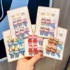 5 Presilhas de Cabelo Infantis Doces Montadas em Cartão, Presilhas Bb de Desenho Animado Super Fofas e Fofas, Presilhas Laterais de Princesa, Presilhas de Franja Coloridas como Doces de Fada
