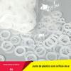 Atacado do Fabricante Plástico Gaxeta de Ilhós para Roupas Acessórios Botão de Ilhós Gaxeta Redonda PVC Transparente Quatro Botões Meson