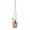 Cuerda de Algodón Tejida a Mano Estilo Bohemio Maceta para Plantas y Flores Cesta Colgante Bolsa de Red Cuerda para Colgar Colgante de Pared Cuerda para Colgar