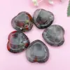 Piedra de masaje con forma de corazón de ágata de cristal natural transfronteriza de 30 mm, piedra con forma de corazón para aliviar la preocupación, piedra de masaje para el pulgar con forma de corazón al por mayor
