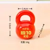 Equipamentos de Fitness Criativos e Interessantes, Kettlebells Coloridos, Decorações de Mesa Feitas à Mão DIY, Ornamentos de Casa de Bonecas para Carro
