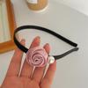 Rosa Puro Tridimensional Rosa Bow Hairpin Hairpin Side Spring Clip Doce All-match Back Head Horizontal Clip