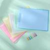 Clip de varilla con apertura lateral giratoria para papel de prueba para estudiantes, clip horizontal de PP para partituras musicales, carpeta transparente A4 de gran venta