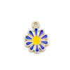 Venda Quente Transfronteiriça Girassol Margarida Esmalte Liga DIY Pulseira Colar Chaveiro Acessórios de Joia Pingente Charme