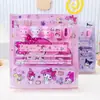 Nuevo Set de Papelería Combinado Serie Sanrio de Dibujos Animados Kuromi para Niños, Suministros Escolares Creativos, Set de Caja de Regalo