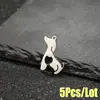 5 Piezas/Paquete Amazon Transfronterizo Personalizado Acero Inoxidable Hueco Forma de Corazón Colgante para Mascota Animal Perro En Stock