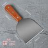 Venta al por mayor de fábrica pala semicircular grande con mango de madera pala de cocina de acero inoxidable pala teppanyaki pala para bistec pala para panqueques pala grande