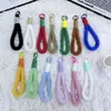 Chaveiro de Cordão de Pelúcia Curto Fresco e Colorido para Celular para Mulheres, Acessório de Boneca de Lã da Moda
