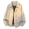 Chaqueta de Cuero Biker Fresca para Hombre 2026 Primavera y Otoño Nueva Vintage Desgastada Holgada Casual Versátil Abrigo