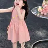 Vestido de Verano para Niña 2026 Nuevo de Moda Conjunto de Verano para Bebé Vestido sin Mangas tipo Camiseta Vestido Dulce y Lindo para Niños