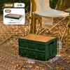 Caja de almacenamiento para camping al aire libre, maletero organizador para coche de camping, tapa de madera, caja de almacenamiento para ropa y artículos diversos, caja plegable al por mayor