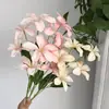 Orquídea Chama Artificial 3D Parede de Fundo Arranjo de Flores Decoração Casamento Roxo Bauhinia Orquídea Chama Flores Artificiais Falsas