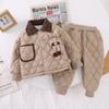 2025 Nuevo Traje de Moda para Niños Ropa de Otoño e Invierno para Niños y Niñas, Elegante y Guapo Conjunto Deportivo de Dos Piezas
