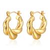 Joyería Coreana Hebilla de Oreja Elegante Retorcida Viento Frío Sentido de Alta Gama Lujo Ligero Trinity Celebridad de Internet Joyería para Oreja Puesto de Venta al por Mayor Venta al por Mayor