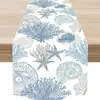 2026 Estrela do Mar Tartaruga de Verão da Amazonia Caminho de Mesa Decoração de Festa Festival ao Ar Livre Toalha de Mesa Personalizada Atacado