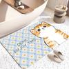 Tapete antiderrapante para banheiro de gato de desenho animado, tapete de terra de diatomáceas para casa, tapete absorvente para porta de banheiro, fabricantes, atacado