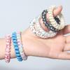 Anillo para el cabello con línea telefónica de color dulce, cuerda para el cabello para mujer, simple, sin dejar rastro, banda de goma, tocado para el cabello, cubierta de cuero