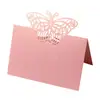 Boda Transfronteriza Amazon Tarjeta de Asiento Púrpura Oscuro Tarjeta Calada con Láser Letrero Tridimensional Mesa de Firmas Mariposa Tarjeta de Mesa Venta al por Mayor