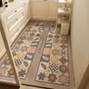 Tapete de Chão de Terra de Diatomáceas Estilo Retrô Americano para Cozinha, Tapete Grande Antiderrapante, Resistente à Sujeira, Resistente ao Desgaste, Fácil de Cuidar, Cobertor de Sofá