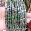 6x6mm Cuadrado Piedra Natural Piedra Imperial Cuarzo Rosa Ágata Cuentas Cuadradas Sueltas Accesorios para Manualidades Venta al por Mayor