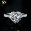 Anillo Romántico de Amor para Propuesta de Matrimonio 2 Quilates Plata S925 Moissanita Regalo para Niña Día de San Valentín Anillo de Bodas GRA