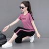 Traje Deportivo Delgado de Verano para Mujer 2026 Nueva Moda Ropa Casual de Verano Conjunto de Dos Piezas de Algodón Puro de Manga Corta