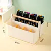 Caixa de Armazenamento para Canetas Marcadoras com Porta-Canetas Integrado, Grande Capacidade, Organizador de Mesa para Estudantes, Adequado para Canetas Coloridas, Canetas de Desenho, Lápis, com Cesta com Alça