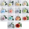 Ai Qingrou Flor de Rosa de Tallo Único Artificial Fabricante Flores Falsas Plantas Verdes Venta al por Mayor Artesanía Decorativa Estilo Nupcial Ins