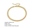 Chihang Jewelry Moda Nova Transfronteiriça Europeia e Americana Tornozeleira de Aço Inoxidável Popular Corrente Cubana Tornozeleira de Corrente Cubana Lote