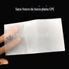 Saco plástico fosco CPE de fábrica, saco plástico plano translúcido com boca aberta, saco plástico de embalagem para celular, saco autoadesivo para roupas