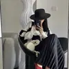 Sombrero de copa francés de lana para mujer Otoño e Invierno 2023 Nuevo Sombrero plano de socialité británica Sombrero de fieltro retro de ala plana estilo Hepburn