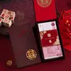 Novo Conjunto de Envelopes Vermelhos Grandes para Casamento com Design Criativo e Palavras Felizes Personalizadas para Casamentos e Festival Qixi