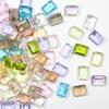 Rhinestones para Unhas de Venda Quente 6*8 Cubo de Açúcar Pequeno Gelo Transparente Fundo Pontiagudo, Rhinestones Retangulares Coloridos Transparente Ângulo Reto para Unhas, Rhinestones de Gelo para Unhas