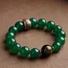 Venda Direta de Fábrica de Pulseiras de Ágata Verde Natural de Divindades Guardiãs, Pulseiras de Buda do Ano de Nascimento dos Doze Animais do Zodíaco, Contas da Fortuna