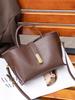 Bolsa Cross-border feminina nova camada superior vegetal curtido couro de vaca bolsa tote nicho moda viajante bolsa feminina bolsa crossbody