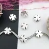 1 hoja aleación cuentas de agujero grande serie de plantas cuentas de agujero grande pulsera para niños cuentas de agujero grande accesorios apertura 4-5 mm